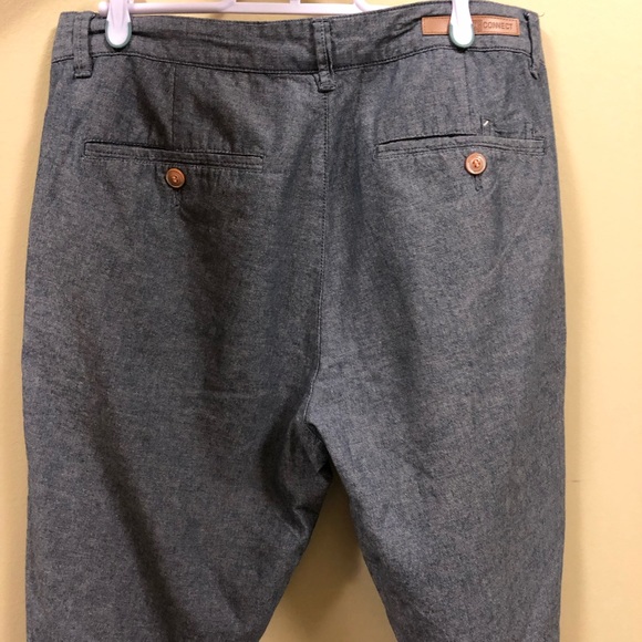 Men Heather Blue Gray Slim Fit Shorts - Picture 2 of 4